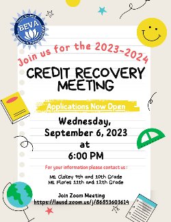 Credit Recovery Meeting Flyer